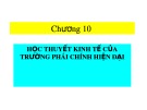 Bài giảng Lịch sử các học thuyết kinh tế - Chương 10: Học thuyết kinh tế của trường phái chính hiện đại