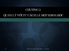 Bài giảng Khoa học quản lý đại cương: Chương 2 - Vũ Thị Cẩm Thanh