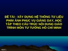 Tư tưởng Hồ Chí Minh về CNXH và con đường quá độ lên CNXH ở Việt Nam: Bài giảng chuyên đề 3