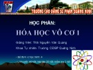 Bài giảng Hóa học vô cơ: Nước (Bài 3) - Tổng quan kiến thức