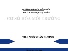 Hóa học thủy quyển: Bài giảng Cơ sở Hóa môi trường - Chương 3