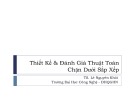Chặn dưới sắp xếp: Bài giảng Thiết kế và đánh giá thuật toán - TS. Lê Nguyên Khôi