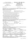 Đề thi KSCL lần 4 môn tiếng Anh lớp 10 năm 2018 - THPT Nguyễn Viết Xuân - Mã đề 101