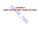 Bài giảng Quản trị tri thức: Quản trị tri thức trong tổ chức - Chương 2
