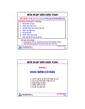 Bài giảng Nhập môn Điện toán Chương 1: TS. Nguyễn Văn Hiệp (Mới nhất)