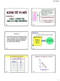 Bài giảng Kinh tế vi mô: Chương 2 - Cung và cầu, giá cả thị trường (2016)