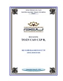 Bài giảng Toán cao cấp B1 ĐH Phạm Văn Đồng