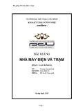 Bài giảng Nhà máy điện và trạm ĐH Phạm Văn Đồng