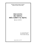 Bài giảng Hệ thống điều khiển tự động ĐH Phạm Văn Đồng [Mới nhất]