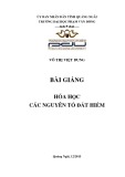 Bài giảng Hóa học các nguyên tố đất hiếm Đại học Phạm Văn Đồng