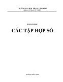 Bài giảng Các tập hợp số hay nhất từ ĐH Phạm Văn Đồng