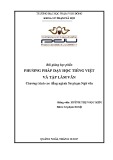 Bài giảng Phương pháp dạy học tiếng Việt và tập làm văn - ĐH Phạm Văn Đồng
