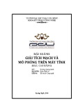 Bài giảng Giải tích mạch và mô phỏng trên máy tính ĐH Phạm Văn Đồng