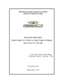 Bài giảng Tâm lý học lứa tuổi và Tâm lý học sư phạm - ĐH Phạm Văn Đồng