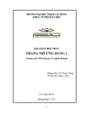 Bài giảng Trang trí ứng dụng 1 - ĐH Phạm Văn Đồng [Mới Nhất]