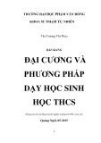 Bài giảng Đại cương và phương pháp dạy học Sinh học THCS - ĐH Phạm Văn Đồng