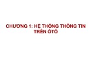 Hệ thống thông tin trên ô tô: Bài giảng Điện thân xe Chương 1