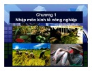 Bài giảng Kinh tế nông nghiệp - Chương 1: Nhập môn kinh tế nông nghiệp