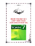 Bộ đề thi học kì 2 Toán lớp 7 năm 2017-2018 có đáp án (mới nhất)