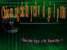 Bài giảng Động học chất điểm - Bài: Chuyển động thẳng đều 3