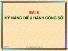 Bài giảng: Kỹ năng điều hành công sở
