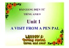 Bài giảng Tiếng Anh 9 Bài 1: Kinh nghiệm học A visit from a pen pal hiệu quả