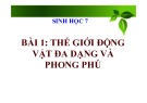 Bài giảng Sinh học 7: Thế giới động vật đa dạng và phong phú (Bài 1)