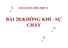 Bài giảng Hóa học 8 - Bài 28: Không khí sự cháy
