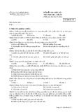 Đề thi HK 1 môn Sinh lớp 10 năm 2017-2018 - THPT Ngô Lê Tân - Mã đề 132