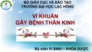 Bài giảng Vi khuẩn gây bệnh thần kinh - ThS. DS Phẩm Thu Minh