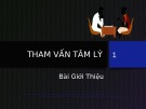 Bài giảng Tham vấn tâm lý - Trì Thị Minh Thúy