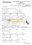 Đề thi thử THPT Quốc gia năm 2017-2018 lần 1 môn Toán - Sở GD&ĐT Quảng Ngãi - Mã đề 001