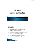 Bài giảng Đại cương nghiên cứu sức khỏe cộng đồng - TS. Đỗ ThịThanh Toàn