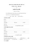 Mẫu giấy ủy quyền sử dụng xe máy