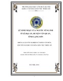 Lễ sinh nhật người Nùng Inh: Tóm tắt khóa luận tốt nghiệp tại xã Đại An, huyện Văn Quan, tỉnh Lạng Sơn