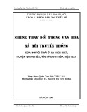 Tóm tắt Khóa luận tốt nghiệp khoa Văn hóa dân tộc thiểu số: Những thay đổi trong văn hóa xã hội truyền thống