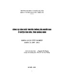 Công cụ sản xuất truyền thống của người Dao ở Vân Đồn, Quảng Ninh: Tóm tắt khóa luận