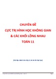Chuyên đề Cực trị hình học không gian và các khối lồng nhau Toán 11