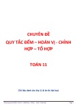 Chuyên đề Quy tắc đếm, hoán vị, chỉnh hợp, tổ hợp Toán 11