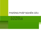 Bài giảng Phương pháp nghiên cứu kinh tế Chương 3: TS. Trần Tiến Khai (Mới nhất)
