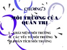 Bài giảng Quản trị học: Chương 3 - Trường Đại học Kinh tế