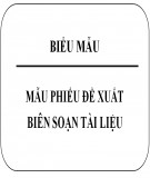 Mẫu phiếu đề xuất biên soạn tài liệu