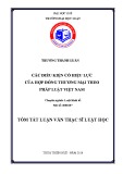 Tóm tắt Luận văn Thạc sĩ Luật học: Các điều kiện có hiệu lực của hợp đồng thương mại theo pháp luật Việt Nam