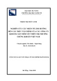 Tóm tắt Luận văn Thạc sĩ Quản trị kinh doanh: Nghiên cứu các nhân tố ảnh hƣởng đến cấu trúc tài chính của các công ty khoáng sản niêm yết trên thị trường chứng khoán Việt Nam
