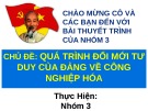 Quá trình đổi mới tư duy của Đảng về công nghiệp hóa: Bài thuyết trình
