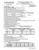 Đề thi HK1 môn Địa lí lớp 12 năm 2018-2019 - Sở GD&ĐT Thái Nguyên - Mã đề 633