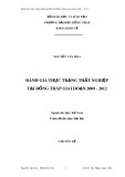 Đánh giá thực trạng thất nghiệp tại Đồng Tháp giai đoạn 2009 - 2012: Chuyên đề Kế toán