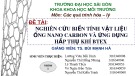 Nghiên cứu biến tính vật liệu ống nano carbon và ứng dụng hấp thụ khí BTEX: Bài thuyết trình