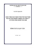 Tóm tắt Luận văn Thạc sĩ Kế toán: Hoàn thiện hoạt động phân phối sản phẩm phụ gia trợ nghiền xi măng của công ty cổ phần công nghiệp Hoa Nam