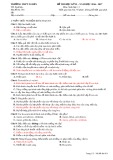 Đề thi học kỳ 2 môn Sinh học 11 năm 2016-2017